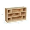 ECR4Kids Birch Medium Cubby Block Storage Unit with Rolling Casters, Kids Mobile Toy Organizer
