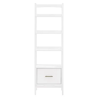 70" Landon Small Bookcase - Crosley White 5 70" Landon Small Bookcase - Crosley White - Image 3
