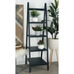 Wood Ladder Bookshelf - Olivia & May Gray