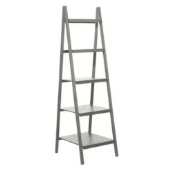 Wood Ladder Bookshelf - Olivia & May Gray 11 Wood Ladder Bookshelf - Olivia & May Gray -Bookshelves Sales Shop unnamed file 2553