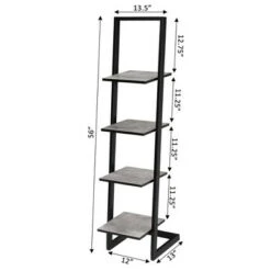 56" Designs2Go 4 Tier Ladder Bookshelf - Breighton Home Faux Birch/black -Bookshelves Sales Shop unnamed file 2566
