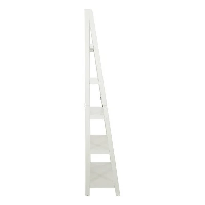 72.25" Brookings Ladder Bookshelf White - OSP Home Furnishings 4 72.25" Brookings Ladder Bookshelf White - OSP Home Furnishings - Image 2