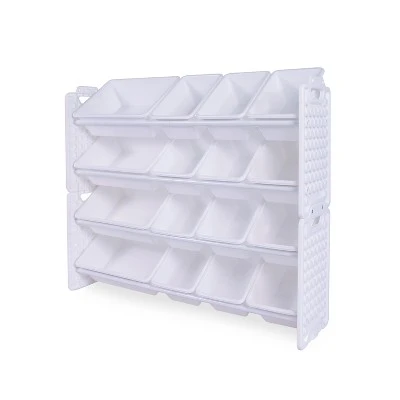 UNiPLAY Toy Organizer With 16 Removable Storage Bins and Block Play Panel, Multi-Size Bin Organizer 7 UNiPLAY Toy Organizer With 16 Removable Storage Bins and Block Play Panel, Multi-Size Bin Organizer - Image 5