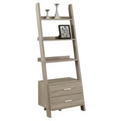 69" Ladder Bookcase with Drawers - EveryRoom Dark Taupe 15 69" Ladder Bookcase with Drawers - EveryRoom Dark Taupe -Bookshelves Sales Shop unnamed file 2616
