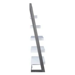 70.75" Wingill Leaning Bookcase White/Distressed Gray - miBasics -Bookshelves Sales Shop unnamed file 2619