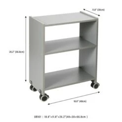 UNiPLAY Storage Rolling Cart — Arts and Crafts, Office Supplies, School Supplies, and Toy Storage, 18.8" x 11.8" x 26.2"
