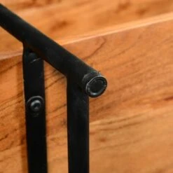 74" 6 Tier Wooden Ladder Storage Bookshelf with Metal Frame Brown/Black - The Urban Port 12 74" 6 Tier Wooden Ladder Storage Bookshelf with Metal Frame Brown/Black - The Urban Port -Bookshelves Sales Shop unnamed file 2631