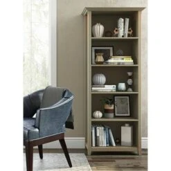 Halifax 5 Shelf Bookshelf - WyndenHall Golden Brown
