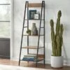 65" Denton Ladder 5 Tier Shelf Walnut/Black - Buylateral -Bookshelves Sales Shop unnamed file 2671