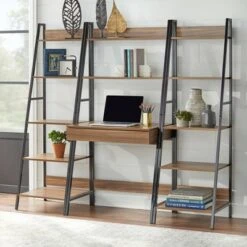 65" Denton Ladder 5 Tier Shelf Walnut/Black - Buylateral -Bookshelves Sales Shop unnamed file 2673