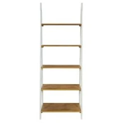 72.25" Medford Ladder Bookshelf Distressed White - OSP Home Furnishings