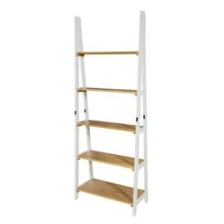 72.25" Medford Ladder Bookshelf Distressed White - OSP Home Furnishings -Bookshelves Sales Shop unnamed file 2676