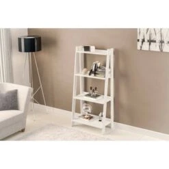 53.14" Lisbon 4 Shelf Bookshelf White - Chique -Bookshelves Sales Shop unnamed file 2684