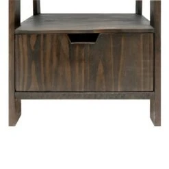 4 Shelf Wooden Ladder Bookcase with Bottom Drawer - The Urban Port White