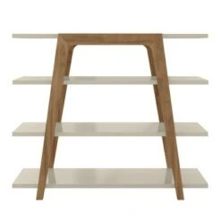 Gowanus Ladder Bookcase - Manhattan Comfort Off White -Bookshelves Sales Shop unnamed file 2761