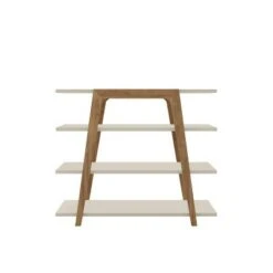 Gowanus Ladder Bookcase - Manhattan Comfort Off White -Bookshelves Sales Shop unnamed file 2767
