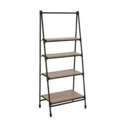 Olivia & May 56" A Frame Bookshelf with 4 Shelves Black - Olivia & May -Bookshelves Sales Shop unnamed file 2775
