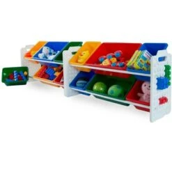 UNiPLAY Toy Organizer With 12 Removable Storage Bins and Block Play Panel, Multi-Size Bin Organizer -Bookshelves Sales Shop unnamed file 279