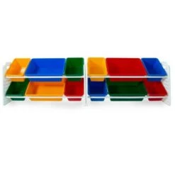 UNiPLAY Toy Organizer With 12 Removable Storage Bins and Block Play Panel, Multi-Size Bin Organizer -Bookshelves Sales Shop unnamed file 281