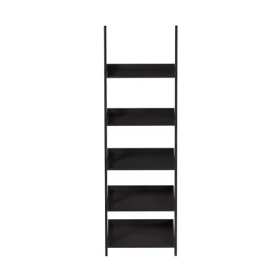 Lavish Home 5-Tier Ladder Bookshelf - Leaning Decorative Shelves, Black 9 Lavish Home 5-Tier Ladder Bookshelf - Leaning Decorative Shelves, Black - Image 7