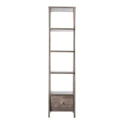 71" Graci 5 Shelf with 1 Drawer Bookcase Walnut Oak - miBasics -Bookshelves Sales Shop unnamed file 2838