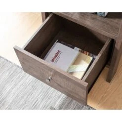 71" Graci 5 Shelf with 1 Drawer Bookcase Walnut Oak - miBasics -Bookshelves Sales Shop unnamed file 2840