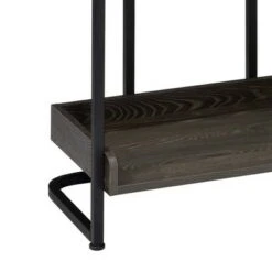 67.5" Bookcase with 4 Tier Storage and Metal Frame Brown/Black - Benzara -Bookshelves Sales Shop unnamed file 2859