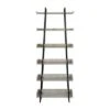 74" 6 Tier Wooden Ladder Storage Bookshelf with Metal Frame Gray/Black - The Urban Port 1 74" 6 Tier Wooden Ladder Storage Bookshelf with Metal Frame Gray/Black - The Urban Port -Bookshelves Sales Shop unnamed file 2880