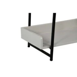 74" 6 Tier Wooden Ladder Storage Bookshelf with Metal Frame Gray/Black - The Urban Port -Bookshelves Sales Shop unnamed file 2884