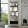 70" Aster 4 Tier Leaning Bookcase Light Wood - RST Brands -Bookshelves Sales Shop unnamed file 2886