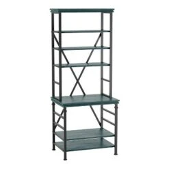 78" Lairg Bookcase - miBasics Antique White/black