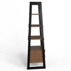 18.5" Hawkins Metal/Wood Ladder Shelf with Storage Walnut - WyndenHall -Bookshelves Sales Shop unnamed file 2922