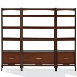 70.5" 3pc Landon Bookcase Set - Crosley White -Bookshelves Sales Shop unnamed file 2934