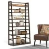 72"x36" Normandy Wide Ladder Shelf Bookshelf Brunette Brown - WyndenHall -Bookshelves Sales Shop unnamed file 2946