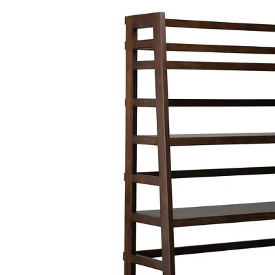 72"x36" Normandy Wide Ladder Shelf Bookshelf Brunette Brown - WyndenHall 5 72"x36" Normandy Wide Ladder Shelf Bookshelf Brunette Brown - WyndenHall - Image 3