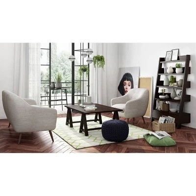 60" Harriet Solid Wood Ladder Shelf Dark Chestnut Brown - WyndenHall 8 60" Harriet Solid Wood Ladder Shelf Dark Chestnut Brown - WyndenHall - Image 7