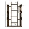 Costway Bookshelf Tree-Shaped Bookcase w/13 Storage Shelf Rustic Industrial Style -Bookshelves Sales Shop unnamed file 2963
