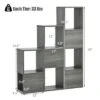 Costway Bookshelf Free Combination Bookcase Storage Organizer Display Shelf Gray -Bookshelves Sales Shop unnamed file 3005