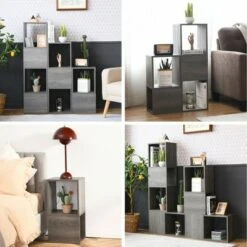 Costway Bookshelf Free Combination Bookcase Storage Organizer Display Shelf Gray 15 Costway Bookshelf Free Combination Bookcase Storage Organizer Display Shelf Gray -Bookshelves Sales Shop unnamed file 3010