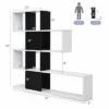 Costway 5-Tier Bookshelf Corner Ladder Bookcase Display Storage Rack Black White -Bookshelves Sales Shop unnamed file 3106