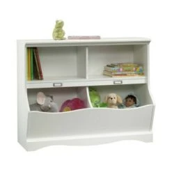 Twin Pogo Bookcase/Footboard Soft White Finish - Sauder