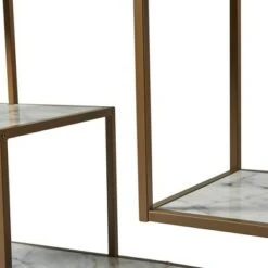 72" Marmo Large 5 Tier Display Shelf Faux Marble/Brass - Teamson Home -Bookshelves Sales Shop unnamed file 3152
