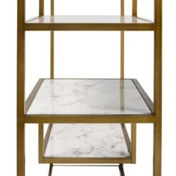 72" Marmo Large 5 Tier Display Shelf Faux Marble/Brass - Teamson Home -Bookshelves Sales Shop unnamed file 3157