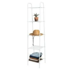Honey-Can-Do 5 Tier Steel Shelf Matte White