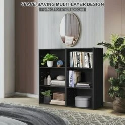 Costway 2 PCS 3 Tier Open Shelf Bookcase Multi-functional Storage Display Cabinet Black -Bookshelves Sales Shop unnamed file 321