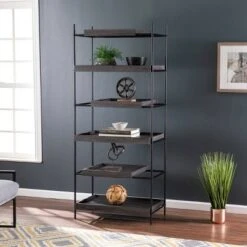 Caj Sliding Shelf Etagere Black - Southern Enterprises -Bookshelves Sales Shop unnamed file 3244