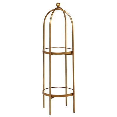 Olivia & May Glam Metal Shelving Unit Gold - Olivia & May 3 Olivia & May Glam Metal Shelving Unit Gold - Olivia & May