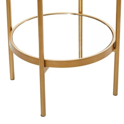 Olivia & May Glam Metal Shelving Unit Gold - Olivia & May 5 Olivia & May Glam Metal Shelving Unit Gold - Olivia & May - Image 3