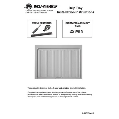 Rev-A-Shelf SBDT-2730 Under Sink Base Drip Tray Mat Shelf Liner for Kitchen Cabinets Protective Organization Accessory 7 Rev-A-Shelf SBDT-2730 Under Sink Base Drip Tray Mat Shelf Liner for Kitchen Cabinets Protective Organization Accessory - Image 5