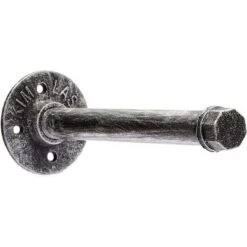 Farmlyn Creek 6 Pack Bronze Metal Industrial Pipe Shelf Brackets with Hardware (9.25 x 3.25 In)